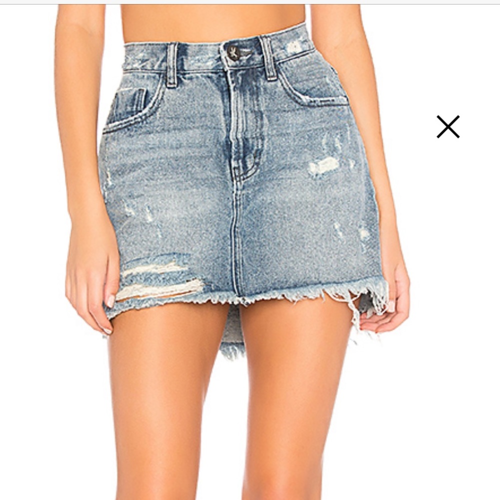 One Teaspoon 2020  denim Mini Skirt in Rocky 27